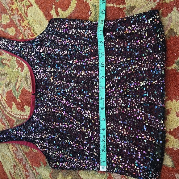 Vintage Ricki Freeman for TJ Nites beaded sequin formal tank top - Picture 10 of 10